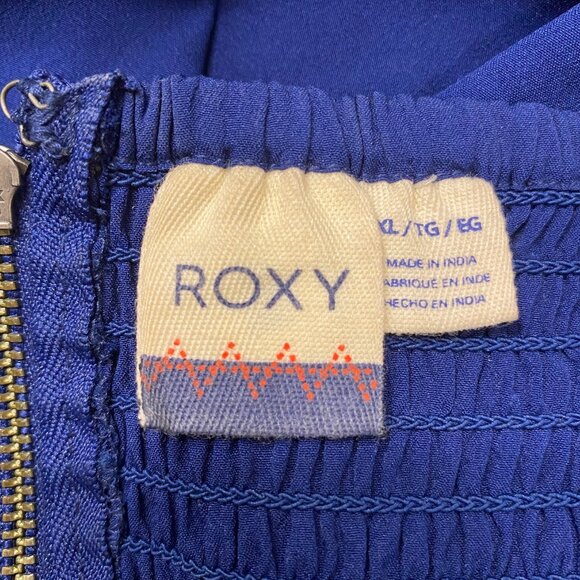 Roxy "For Shore" sweetheart twist neck strappy mini slip dress. Women's XL - Picture 8 of 13
